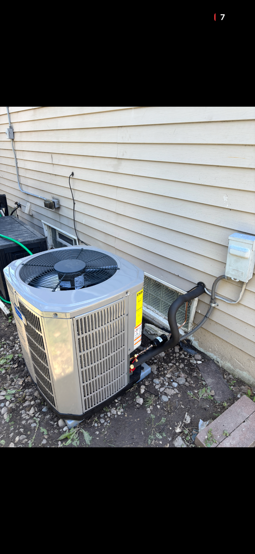 Before: residential HVAC system prior to preventative maintenance service