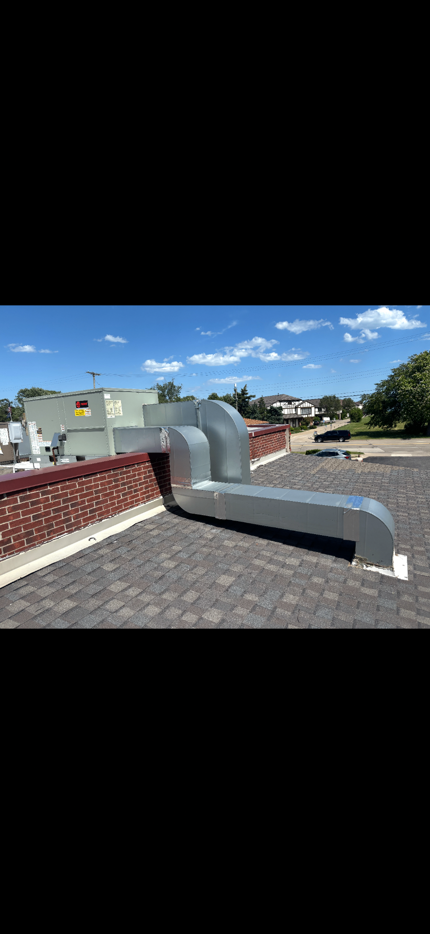 Commercial rooftop ductwork integration